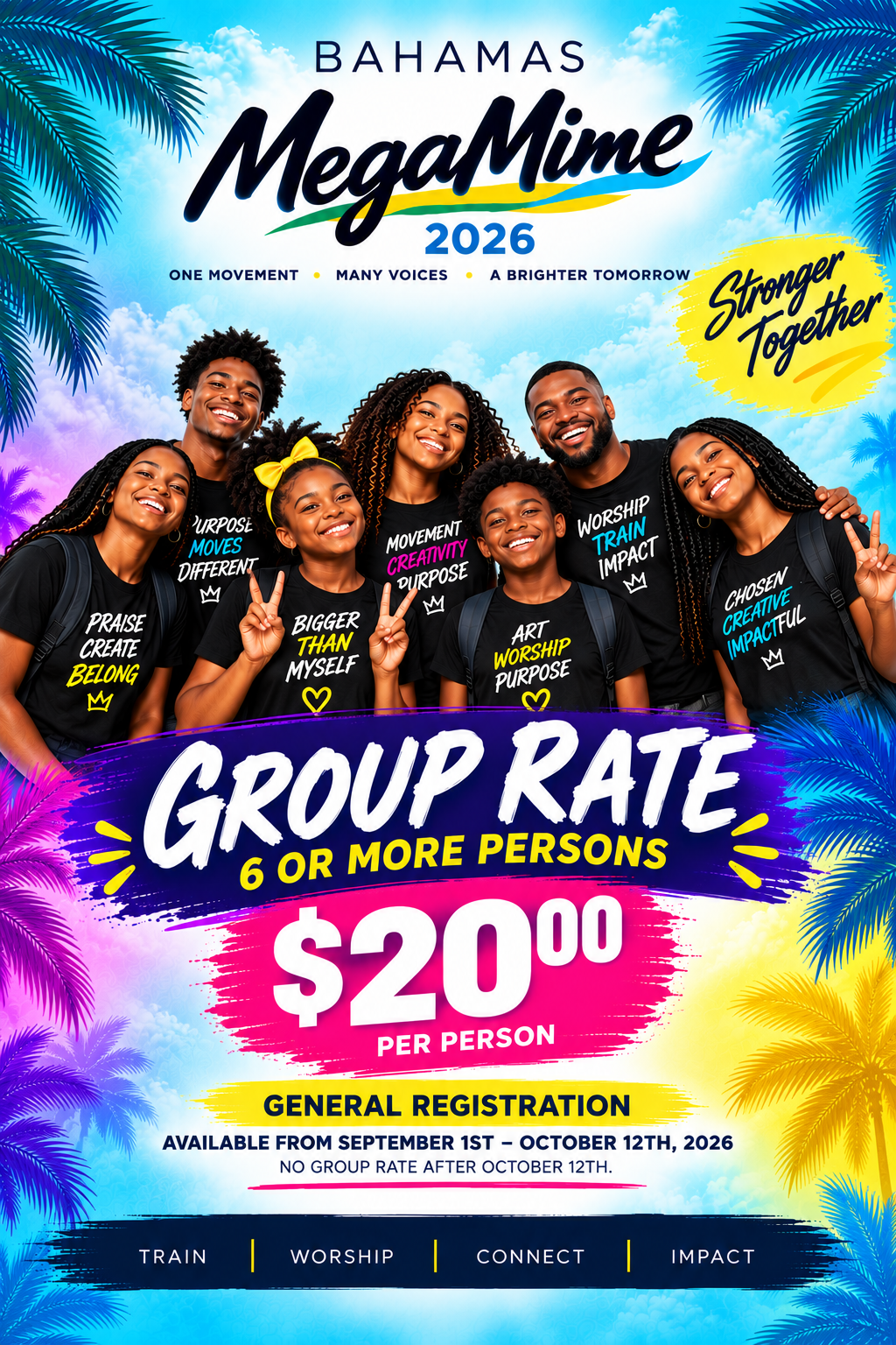 Group Registration – 6 or More Persons (Per Person) — $20.00